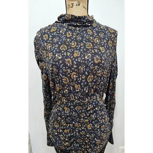 Veronica Beard Greta Dress, Ruched Bottom, Sexy, Black -Multi Color Sz L - Picture 11 of 15